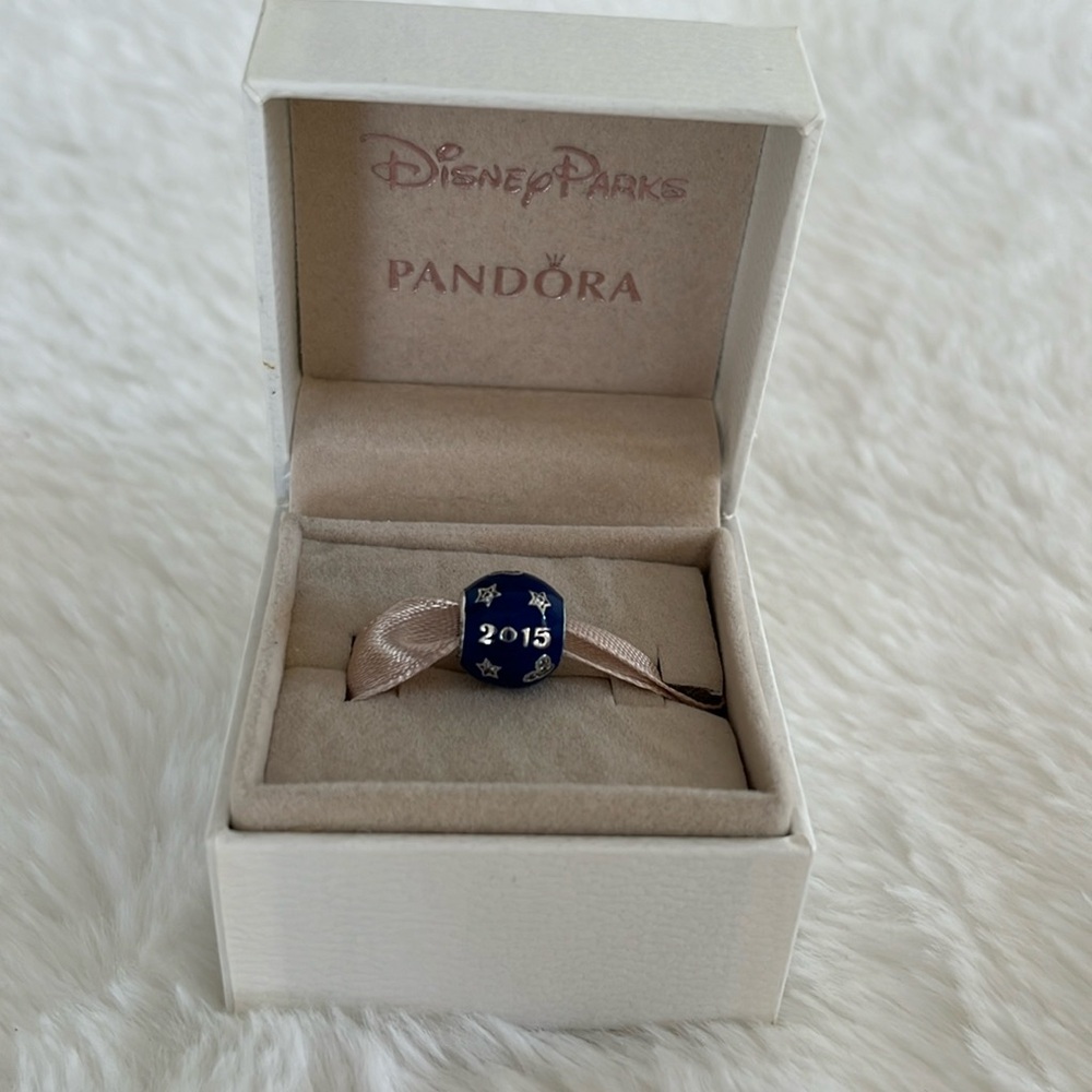 Pandora Disney Parks Blue Sterling Silver 2015 Charm Bead